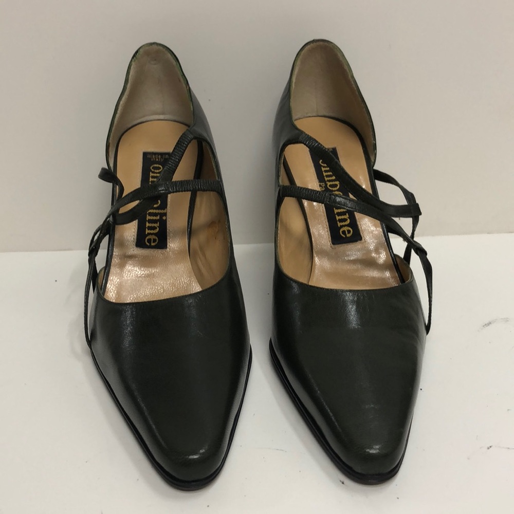 Ombeline Made in Italy Olive High Heel Side Strap